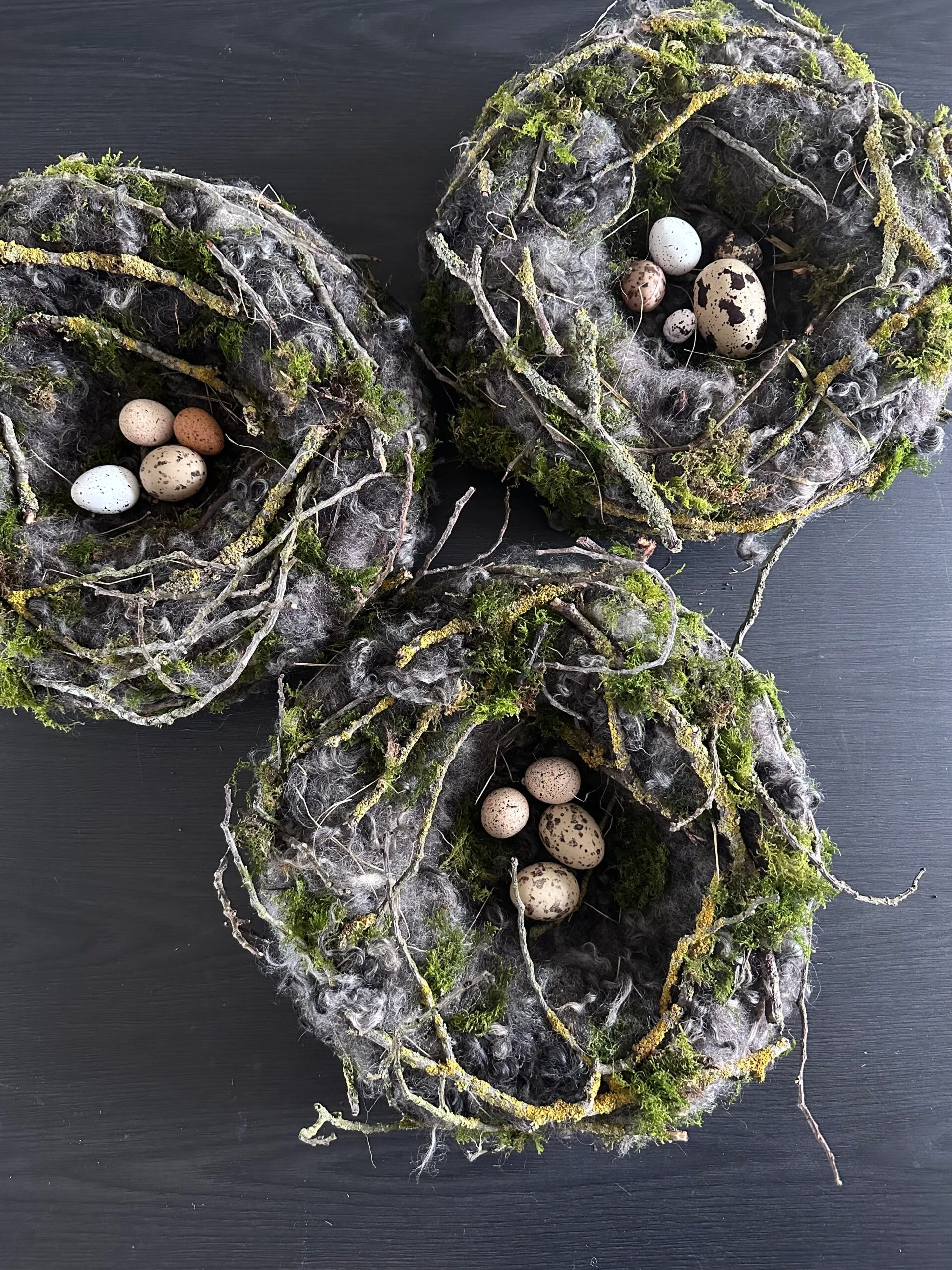 vogelnest van wol landelijk interieur
